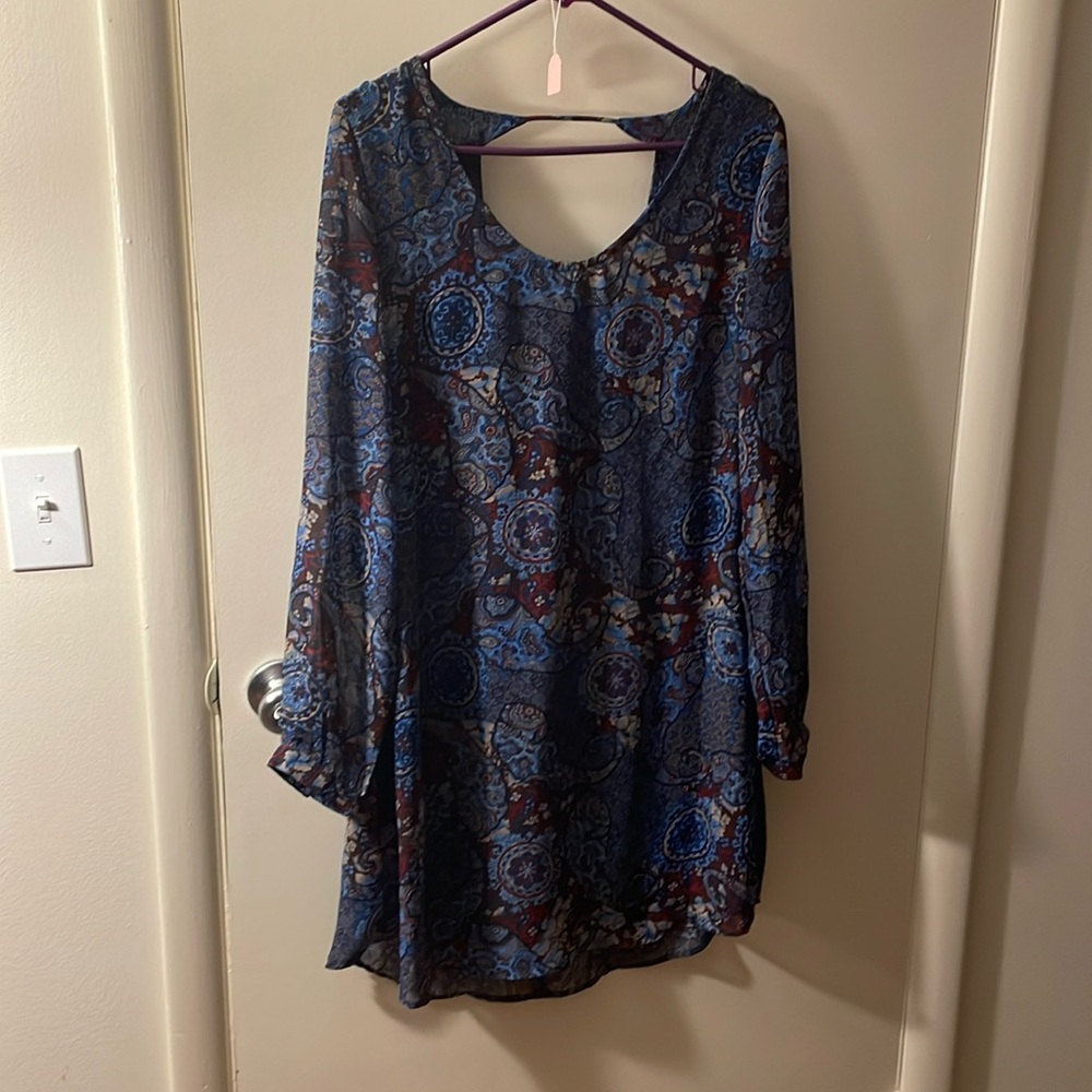 🎀EUC ROPER boho print mini dress sz.s 3p